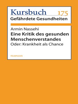 cover image of Eine Kritik des gesunden Menschenverstandes